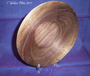 7 inch walnut plate