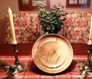 Ambrosia Maple Sculptured Shallow Bowl 14x2 II