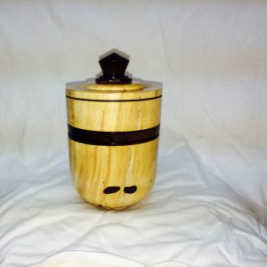 Maple Box with Walnut Insert and Finial