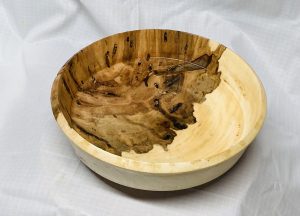 Maple bowl with heartwood and sapwood