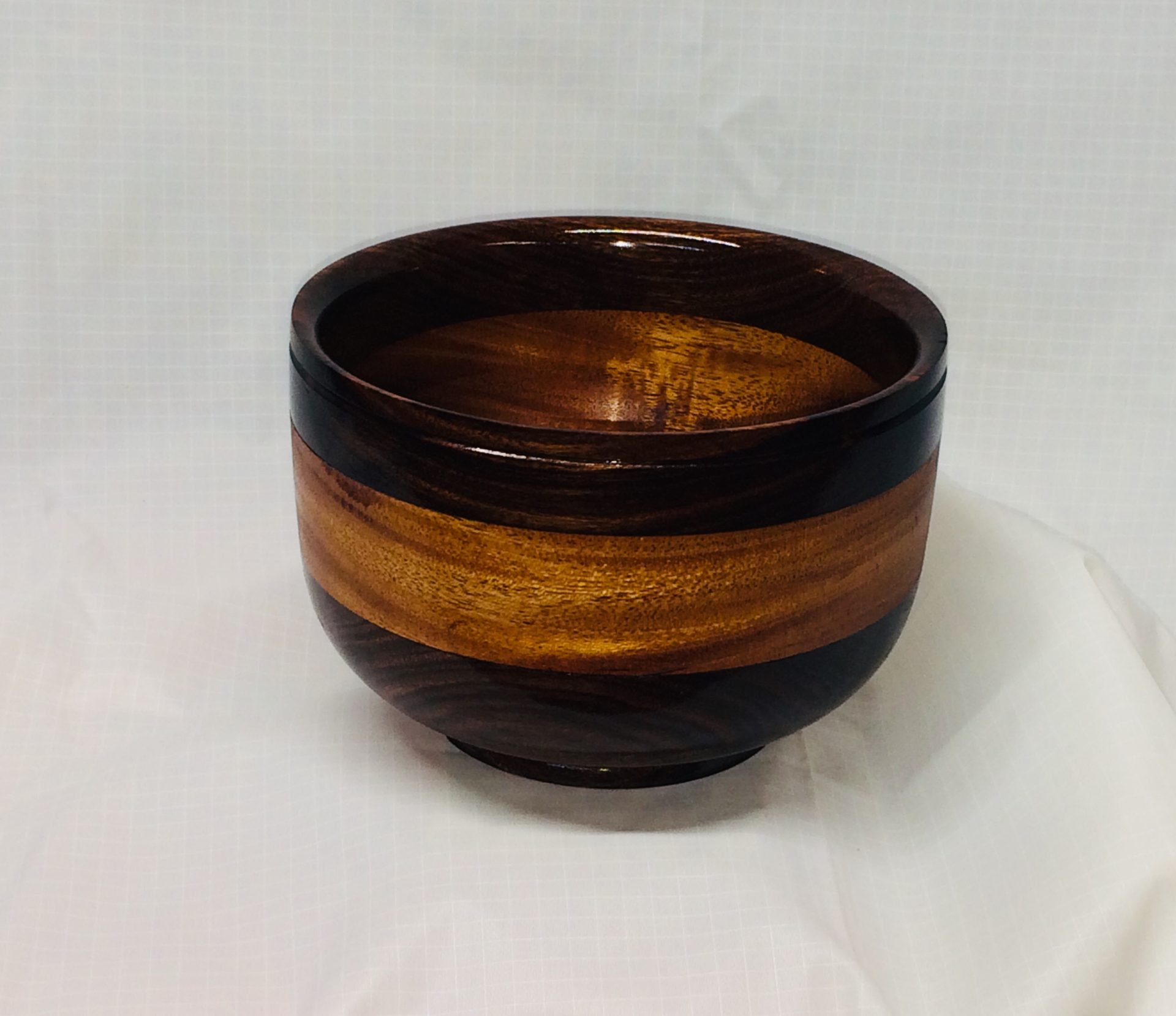 Walnut and Maple laminated bowl