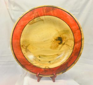 Maple Platter with dyed rim