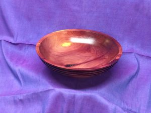 Red Cedar Bowl 12in by 4 in walnut oil finish