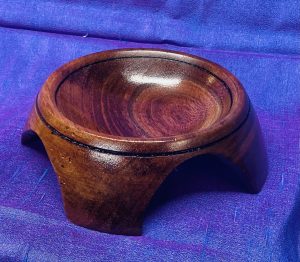 Walnut suspended bowl