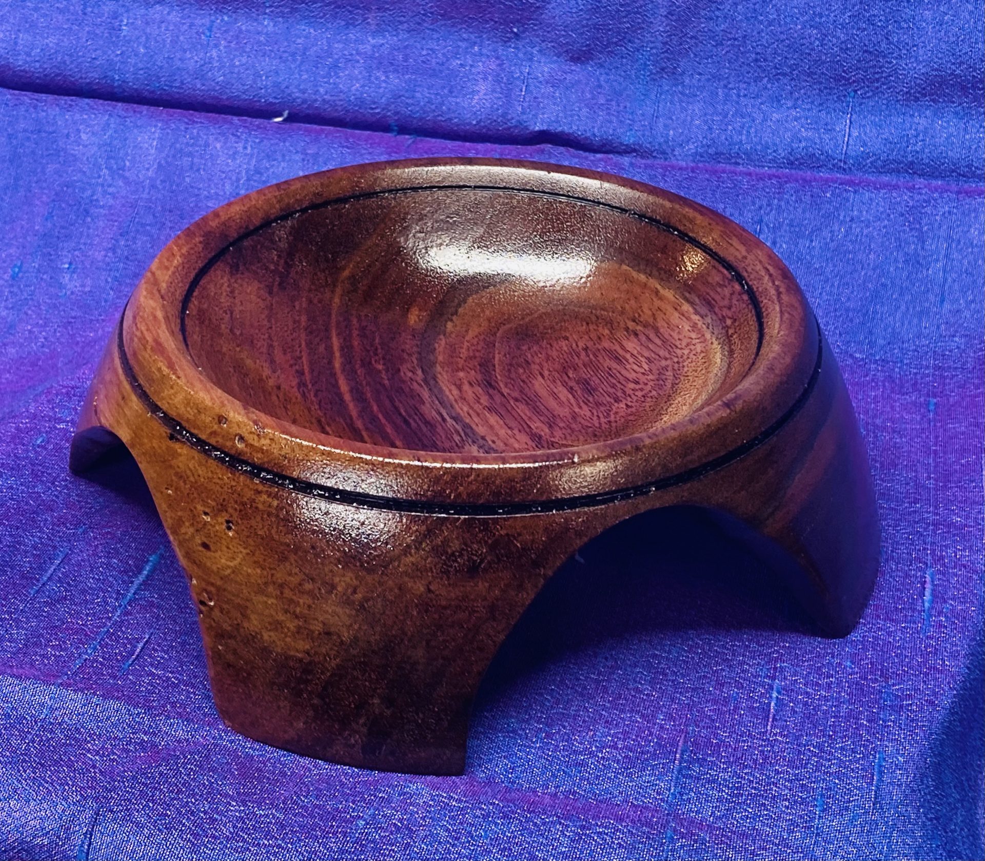 Walnut suspended bowl
