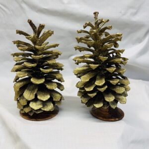 Pair of Pinecone Christmas Trees